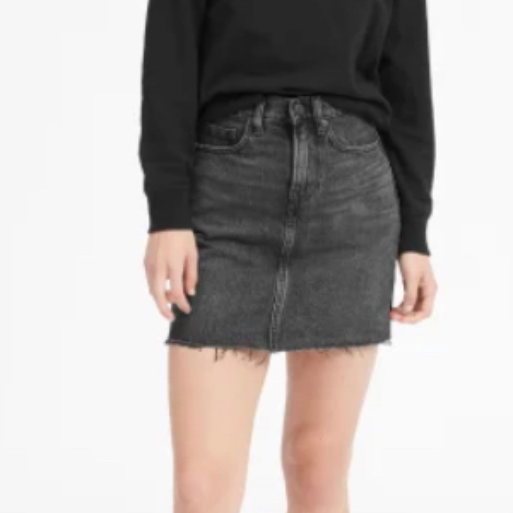 Everlane Denim Skirt in Washed Blacki